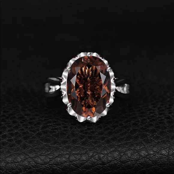 Jewelry - 4.7ct Natural Smoky Quartz Ring